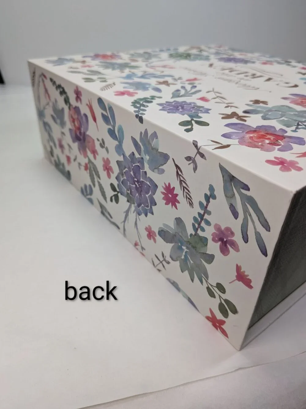Nesting Decorative Gift Boxes Peacock Floral Watercolor Gold Foil Set of 2